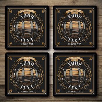 Personalised Bar Runner And Coasters Barrel Inn, 2 of 8