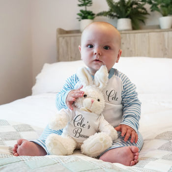 Personalised Bunny Rabbit Pyjamas For Children, 7 of 10
