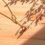 Minimalist Gold Beaded Y Necklace With Drop Charm, thumbnail 5 of 8