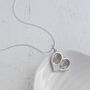 Silver Double Fingerprint Heart Pendant, thumbnail 2 of 6