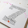 Personalised 7th Wedding Anniversary Card For Couple, thumbnail 2 of 5