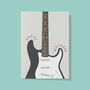 Stratocaster Guitar Birthday Card | Guitarist Card, thumbnail 3 of 5