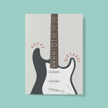 Stratocaster Guitar Birthday Card | Guitarist Card, 3 of 5