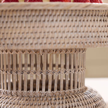 White Wash Rattan Display Stand, 4 of 4