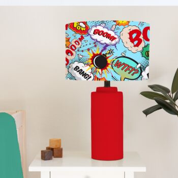 Colourful Comic Book Themed Lampshade, 2 of 3