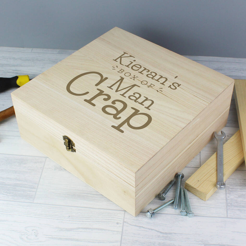 Personalised Box Of Man Crap Keepsake Box, 1 of 5