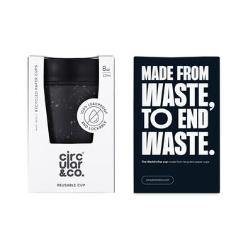 Circular Leakproof And Lockable Reusable Cup 8oz Black, 6 of 9