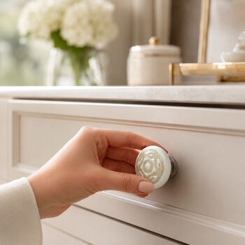 Minimalist Floral Round Shaped Drawer Knob, 5 of 7