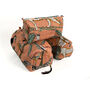 Jungle Print Cotton Washbag, Make Up Bag, With Waterproof Lining Set Of Three Peach, thumbnail 6 of 7