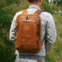 Zip Open Leather Backpack, thumbnail 2 of 9