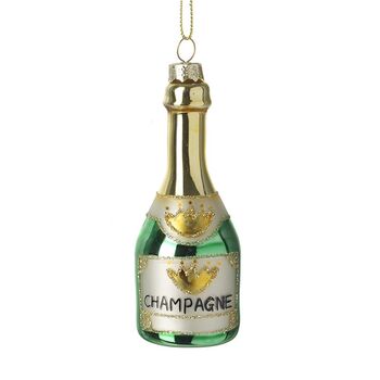 Hanging Glass Champagne Bottle, 2 of 3