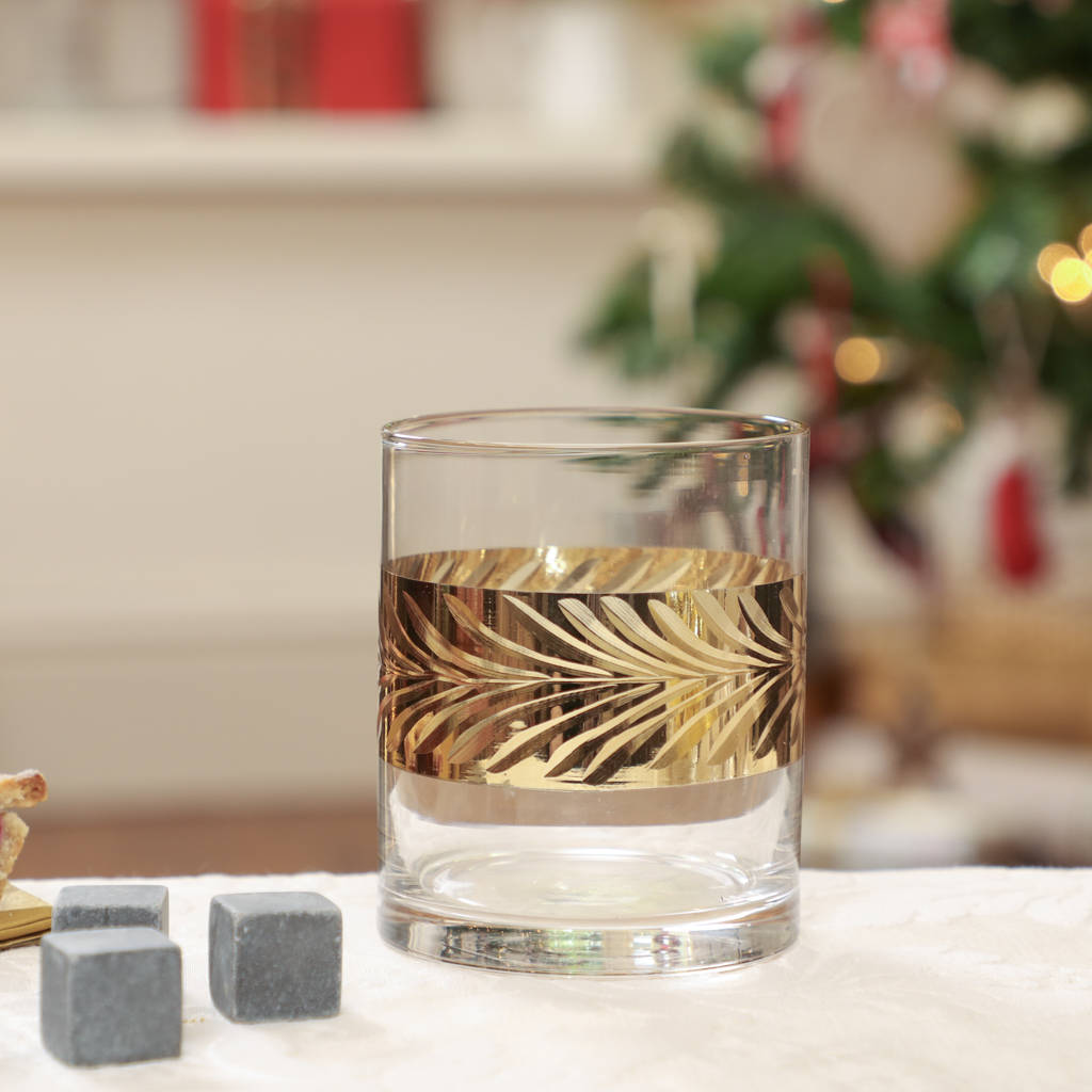 gold etched brandy decanter gift for him by dibor