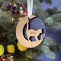 Starry Cat Personalised Christmas Decoration, thumbnail 4 of 5