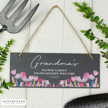 Personalised Wild Flower Slate Sign, 3 of 5