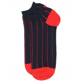 Pin Stripe Navy And Classic Navy Men's Trainer Socks, 9 of 9