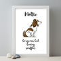 Springer Spaniel Personalised Dog Name Gift Print, thumbnail 1 of 4