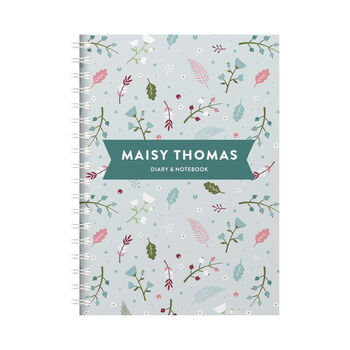 Personalised Leaf Combined Diary And Notebook, 11 of 11