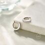Sterling Silver Cz Huggie Hoops, thumbnail 6 of 12