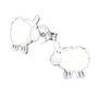 'I Love Ewe' Sterling Silver Sheep Earrings, thumbnail 4 of 9