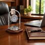 Personalised Chrome 6th Anniversary Desk Clock With Compass, thumbnail 4 of 12