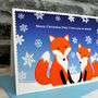 'Foxes' Personalised Christmas Card From Children, thumbnail 3 of 4