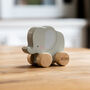 Personalised Wooden Push Toy Elephant Bear Or Rabbit, thumbnail 5 of 12