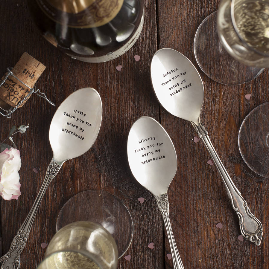 Personalised Table Spoon Bridesmaid Gift, 1 of 3
