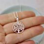 Sterling Silver Tree Of Life Round Necklace, thumbnail 4 of 9