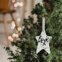 Personalised Star Christmas Tree Ornament With Shell, thumbnail 5 of 8