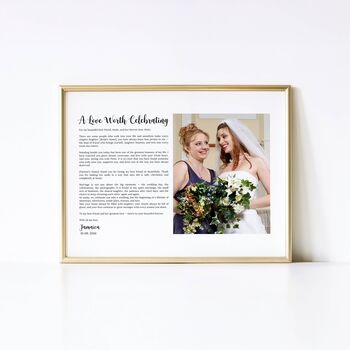 Personalised Maid Of Honour Speech Print, 4 of 6
