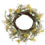 Yellow Artificial Flower Foliage Spring Wreath, thumbnail 2 of 2
