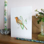 Robin And Snowdrops Christmas Card, thumbnail 2 of 6