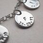 Initial And Date Disc Charm Bracelet. One To Four Discs, thumbnail 2 of 9