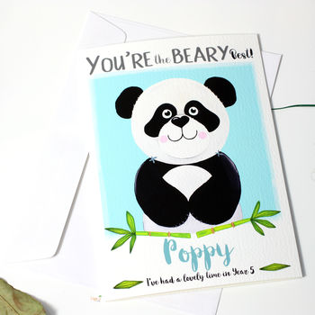 Personalised Panda Thank You Teacher Card, 8 of 9