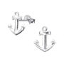 Nautical Anchor Sterling Silver Earrings, thumbnail 4 of 6