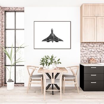Concorde Landing – Aviation Hand Drawn Art Print, 3 of 5
