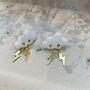Statement Cloud And Lightening Bolt Stud Earrings, thumbnail 4 of 8