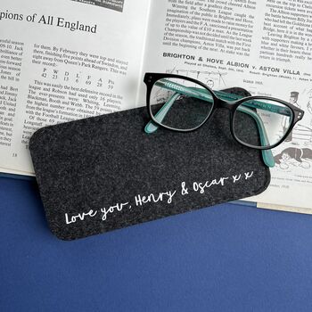 Personalised Father's Day Dad Felt Glasses Case, 2 of 4