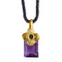 Amethyst Gold Plated Flower Pendant, thumbnail 2 of 3