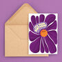 Cute Happy Flower Floral Birthday Card, thumbnail 3 of 3