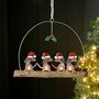 Christmas Sausage Dogs On A Stick Hanging Decoration, thumbnail 1 of 3