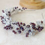 Purple And Silver Crystal Headband, thumbnail 2 of 5