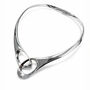 Interlocking Solid Silver Circles Bangle, thumbnail 8 of 10