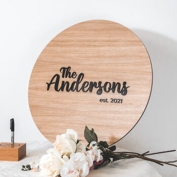 Wedding Guest Book Personalised Signing Board, 5 of 6