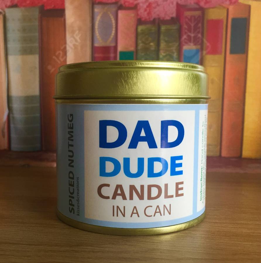 Personalised Candle In A Can For Dad By Kisses and Creations