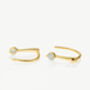 Gold Or Silver Pull Through Earrings With Tiny Crystals, Women's Jewellery, thumbnail 2 of 6