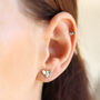 Silver Bee Stud Earrings, thumbnail 3 of 5