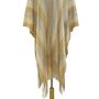 Gold Mix Viscose Metallic Kimono Beach Coverup, thumbnail 2 of 4
