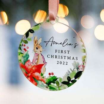 Personalised New Baby's 1st Christmas Tree Decoration, 4 of 4