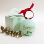 Personalised Hand Illustrated Reindeer Christmas Bauble, thumbnail 2 of 5